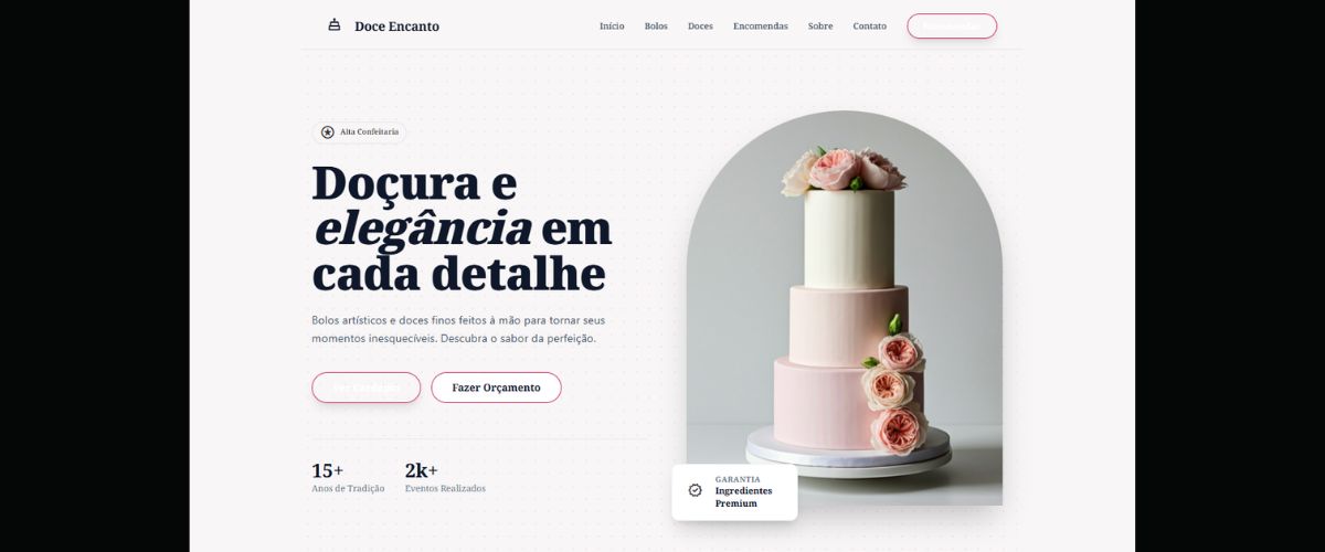 Modelo Doces e Bolos 1