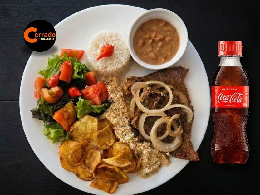 Combo Bife Acebolado + Coca-Cola 200ml